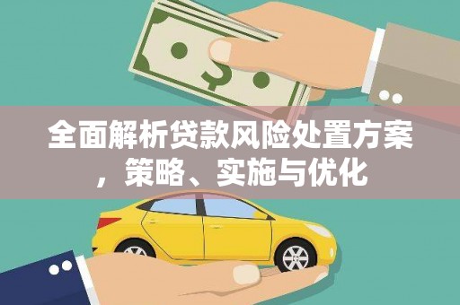 杨陵全面解析贷款风险处置方案，策略、实施与优化
