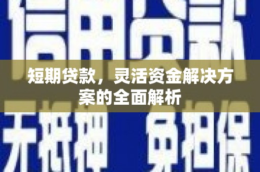 杨陵短期贷款，灵活资金解决方案的全面解析