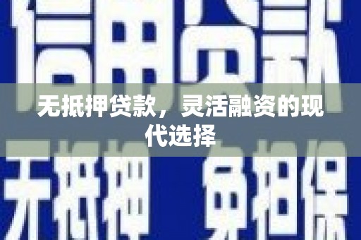 杨陵无抵押贷款，灵活融资的现代选择